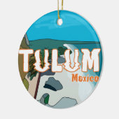 Tulum Mexico Großartige Geschenkidee Keramik Ornament (Links)