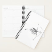 Tulum Mexico Karte Schwarze Linie Modern Planer (Anzeige)