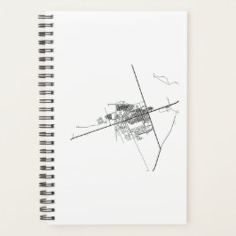 Tulum Mexico Karte Schwarze Linie Modern Planer