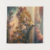 Tulum Mexico Landscape Vintage Reise Wandteppich (Vorderseite (Horizontal))