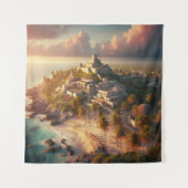 Tulum Mexico Landscape Vintage Reise Wandteppich (Vorderseite)