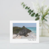 Tulum Mexico Mayan Ruin Ocean Postcard Postkarte (Stehend Vorderseite)