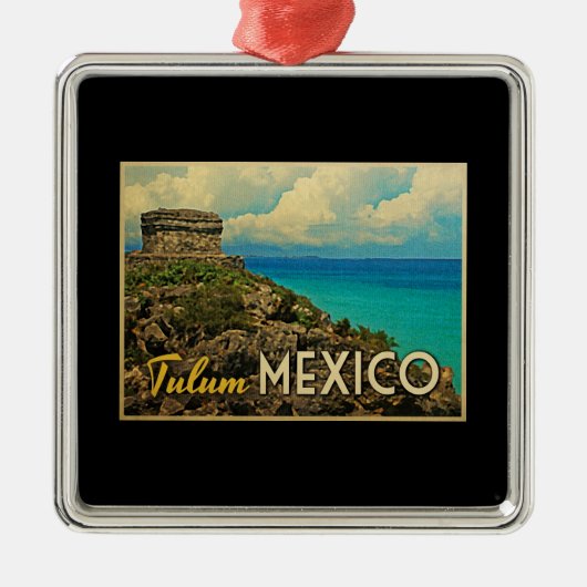 Tulum Mexico Ornament Aus Metall (Vorne)