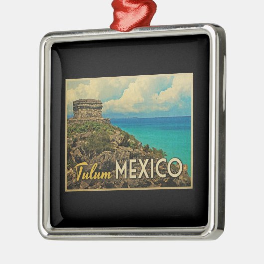 Tulum Mexico Ornament Aus Metall (Links)