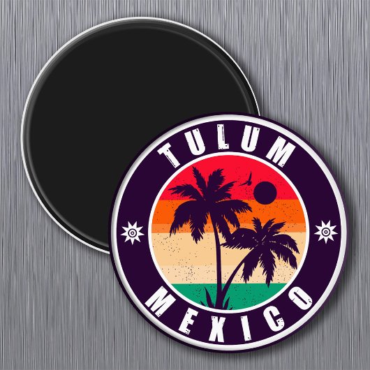 Tulum Mexico Palm Trees Vintage Reise Souvenirs Magnet