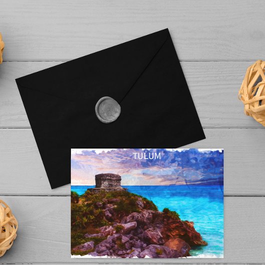 Tulum Mexico Panorama View Postkarte