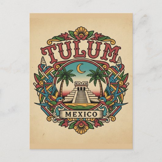 Tulum Mexico Postkarte (Vorderseite)