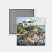 Tulum Mexico Reise Iguana Magnet (Vorderseite/Rückseite)