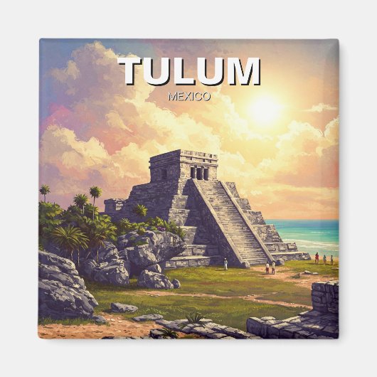 Tulum Mexico Reise Magnet (Vorne)
