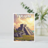 Tulum Mexico Reise Postkarte (Stehend Vorderseite)
