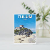 Tulum Mexico Reise Postkarte (Stehend Vorderseite)
