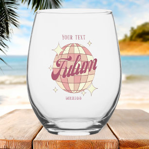 Tulum Mexico Souvenirgetränk Weinglas Ohne Stiel