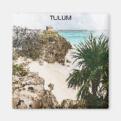 Tulum Mexico Tropische Landschaft Souvenir Magnet (Vorne)