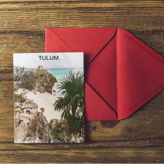 Tulum Mexico Tropische Landschaft Souvenir Postkarte