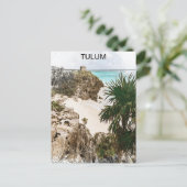 Tulum Mexico Tropische Landschaft Souvenir Postkarte (Stehend Vorderseite)