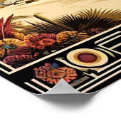 Tulum Mexico Vintage Travel Poster (Ecke)