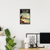 Tulum Mexico Vintage Travel Poster (Heimbüro)