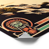 Tulum Mexico Vintage Travel Poster (Ecke)