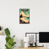 Tulum Mexico Vintage Travel Poster (Heimbüro)