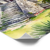 Tulum Mexico Watercolor Poster (Ecke)