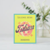 Tulum Mexiko farbenfrohe Ferien am Strand Postcard Postkarte (Stehend Vorderseite)