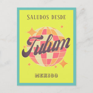 Tulum Mexiko farbenfrohe Ferien am Strand Postcard Postkarte
