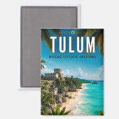 🌴 Tulum Mexiko Küstenflucht Magnet (Vorderseite/Rückseite)