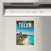 🌴 Tulum Mexiko Küstenflucht Magnet (In Situ (Geschirrspüler))