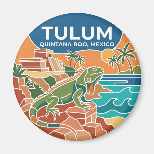 Tulum Mexiko Magnet (Vorne)