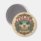 Tulum Mexiko Magnet (Vorderseite/Rückseite)