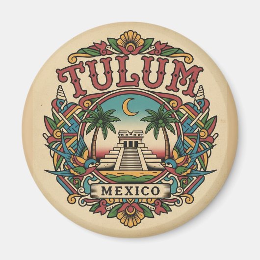 Tulum Mexiko Magnet (Vorne)