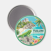 Tulum Mexiko Magnet (Vorderseite/Rückseite)