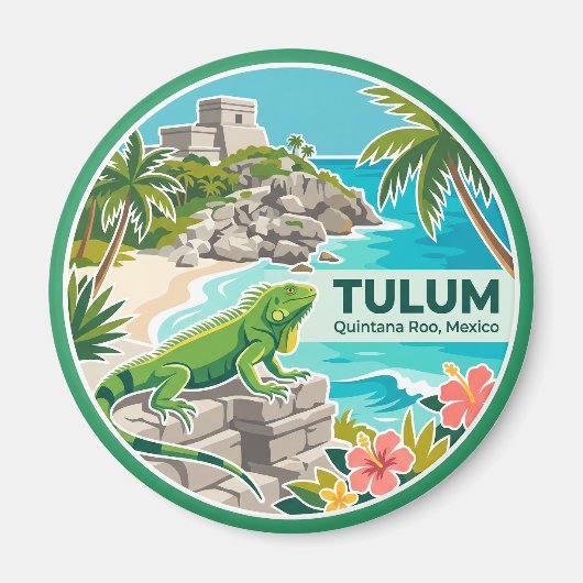 Tulum Mexiko Magnet (Vorne)