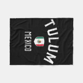 Tulum Mexiko - Mexikanische Flagge Tulum Tee Fleecedecke (Vorderseite (Horizontal))