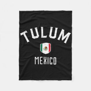 Tulum Mexiko - Mexikanische Flagge Tulum Tee  Fleecedecke