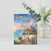 Tulum Mexiko Postkarte (Stehend Vorderseite)