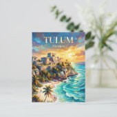 Tulum Mexiko Postkarte (Stehend Vorderseite)