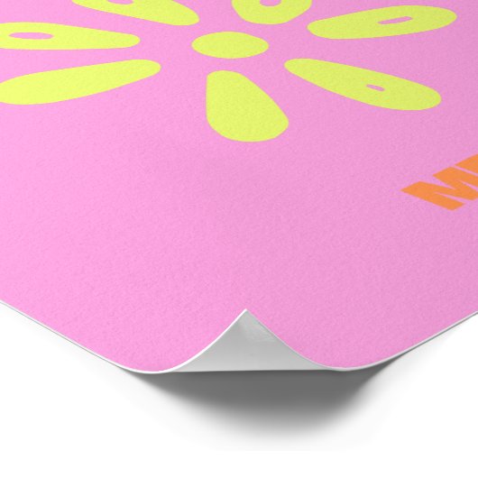 Tulum, Mexiko, Preppy, Pink Poster (Ecke)