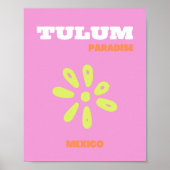Tulum, Mexiko, Preppy, Pink Poster (Vorne)
