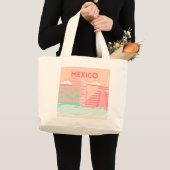 Tulum, Mexiko, Reisekunst Jumbo Stoffbeutel (Vorderseite (Produkt))