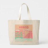 Tulum, Mexiko, Reisekunst Jumbo Stoffbeutel (Rückseite)