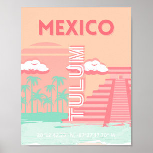Tulum, Mexiko, Reisekunst Poster