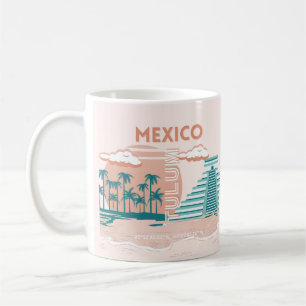 Tulum, Mexiko, Reisekunst, Retro Kaffeetasse