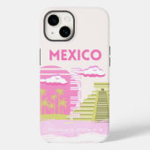 Tulum, Mexiko, Reisekunst, Rosa Case-Mate iPhone Hülle (Rückseite)