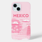 Tulum, Mexiko, Reisekunst, rosa Kunst Case-Mate iPhone Hülle (Rückseite)