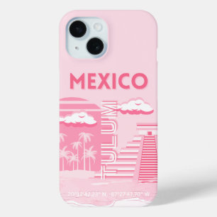Tulum, Mexiko, Reisekunst, rosa Kunst Case-Mate iPhone Hülle