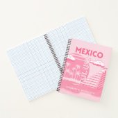 Tulum, Mexiko, Reisekunst, rosa Kunst Notizblock (Innenseite)