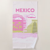 Tulum, Mexiko, Reisekunst, Rosa Strandtuch (Vorderseite)