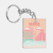 Tulum, Mexiko, Reisekunst Schlüsselanhänger (Vorderseite links)