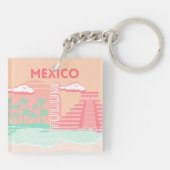 Tulum, Mexiko, Reisekunst Schlüsselanhänger (Rückseite)